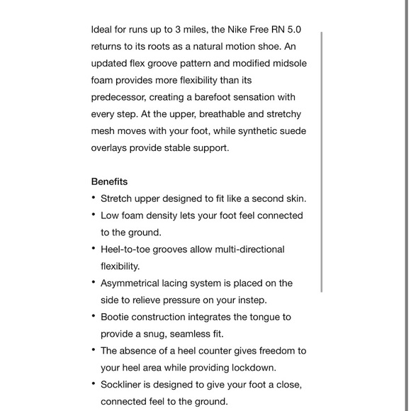 NIB**US 5.5**NIKE Free Run 5.0**Black/ White**$100 - Picture 7 of 8